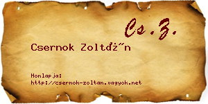 Csernok Zoltán névjegykártya