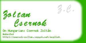 zoltan csernok business card